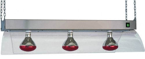 Függesztett infralámpás melegentartó, 3x GN1/1 méretű, 3 izzóval – METALCARRELLI 9568S