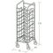 Univerzális tálcaszállító kocsi, egyoszlopos, 10 tálcához – METALCARRELLI 1470U