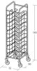 Univerzális tálcaszállító kocsi, egyoszlopos, 12 tálcához – METALCARRELLI 1472U