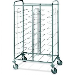   Univerzális tálcaszállító kocsi, kétoszlopos, 20 tálcához – METALCARRELLI 1475U