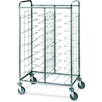   Univerzális tálcaszállító kocsi, kétoszlopos, 20 tálcához – METALCARRELLI 1475U
