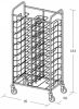 Univerzális tálcaszállító kocsi, kétoszlopos, 24 tálcához – METALCARRELLI 1477U