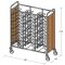 Univerzális tálcaszállító kocsi, háromoszlopos, 30 tálcához, 2 oldalon faburkolattal – METALCARRELLI 1480U-PN