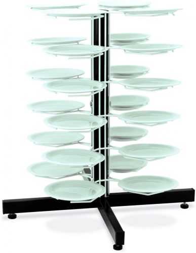 Asztali tányértároló állvány, 24 db-os, 18-24cm-es átmérőjű tányérokhoz – METALCARRELLI 3018