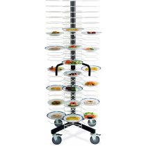   Mobil tányértároló állvány, 96 db-os, 18-24cm-es átmérőjű tányérokhoz – METALCARRELLI 3010