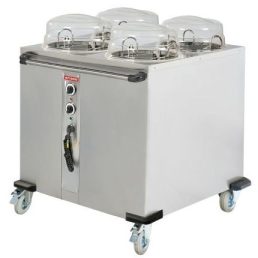  ARISCO HPL 432 Tányérfeladó kocsi, 4 aknás, fűtött, 24-32cm átmérőjű tányérokhoz