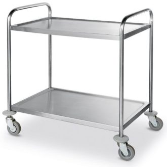  HENDI 810002 Szervizkocsi kétszintes, rozsdamentes, 83x51cm-es polclapokkal
