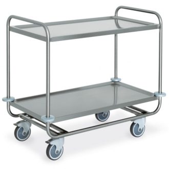   Rozsdamentes szervizkocsi, kétszintes, 200kg teherbírás, 80x50cm-es – METALCARRELLI 1400CP
