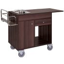 Flambír kocsi 1 égővel, 1230x500x870mm – METALCARRELLI 1160S