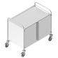  Zárt szervizkocsi, nyílóajtós, kétszintes, rozsdamentes acél kivitel – METALCARRELLI 1402S.PS