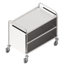 Zárt szervizkocsi, nyílóajtós, háromszintes, rozsdamentes acél kivitel – METALCARRELLI 1407S.PS