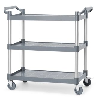   HENDI 816264 Szervizkocsi, háromszintes, polipropilén kivitel, polcméret: 842x486 mm