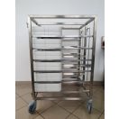 Szállítókocsi, nyitott, 48 db Cambro Tablotherm tálcákhoz (Utángyártott) Egyedileg kialakítva