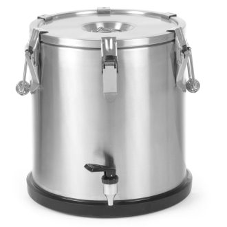   HENDI 710227 Hőszigetelt italszállító termosz csappal, duplafalú, patentzáras, 20 literes