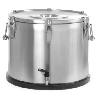   HENDI 710333 Hőszigetelt italszállító termosz csappal, duplafalú, patentzáras, 50 literes