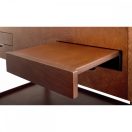 Süteményes hűtő kocsi, faburkolatú, evőeszköz és tányértartó fiókkal, alsó polccal – METALCARRELLI 6670-18