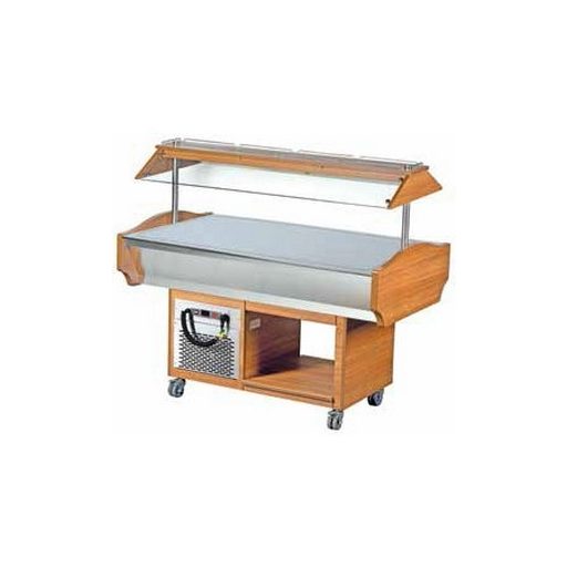 ARISCO SBMP 6 Sziget kialakítású önkiszolgáló salátabár hűtött lappal, 2150mm