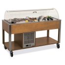 Önkiszolgáló salátabár - salátahűtő kocsi, felnyítható üveg tetővel, 2xGN1/1 – METALCARRELLI 6930.2W