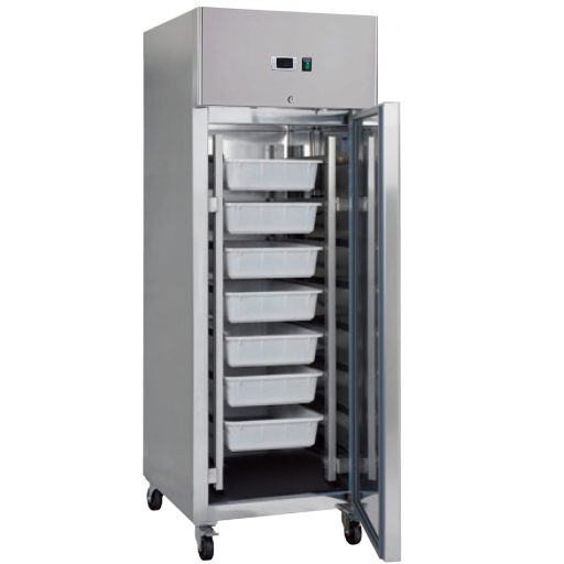 Maxima 09400002 Halhűtő szekrény, rozsdamentes, bruttó 600 literes, 7 db rekesszel (60x40cm)