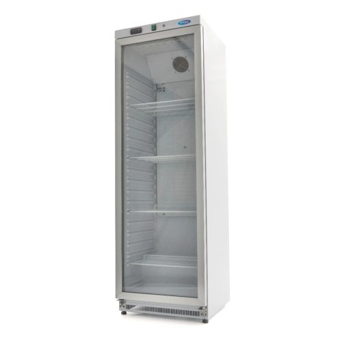 Maxima R 400 WG Üvegajtós hűtőszekrény, festett fehér kivitel, 400 literes