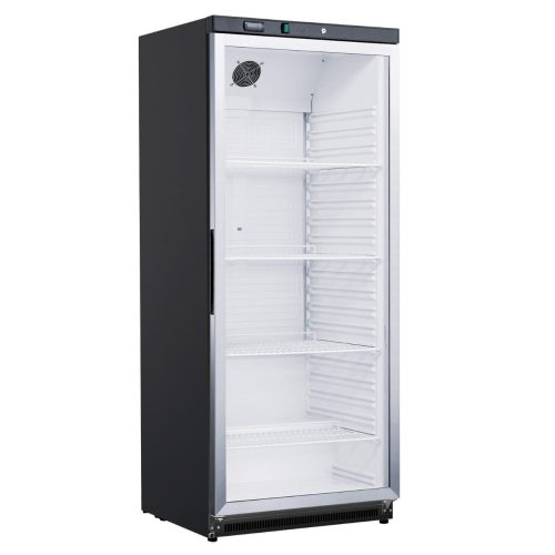 Maxima R 600 BG Üvegajtós hűtőszekrény, festett fekete kivitel, 600 literes