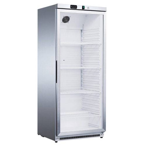 Maxima R 600 SSG Üvegajtós hűtőszekrény, rozsdamentes, 600 literes
