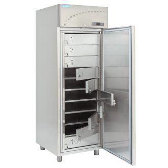   ALPFRIGO CM 700 KAMP SS Közösségi hűtőszekrény, rozsdamentes, 10 rekeszes, 650 literes
