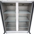Maxima FR 1400 GGN Üvegajtós fagyasztószekrény, rozsdamentes, kétajtós 1400 literes, GN2/1 belmérettel
