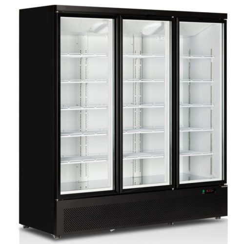 Tefcold Atom Maxi F3DB Üvegajtós fagyasztóvitrin, háromajtós, 1563/1090 literes, nyílóajtós