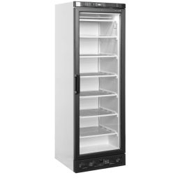   Tefcold UFSC371G Üvegajtós fagyasztóvitrin, fehér, 300/270 literes (jobbra nyiló ajtóval)