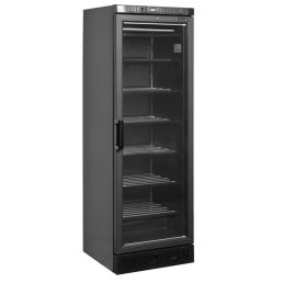   Tefcold UFSC371G BLACK Üvegajtós fagyasztóvitrin, fekete, 300/270 literes (jobbra nyiló ajtóval)