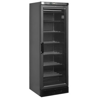   Tefcold UFSC371G BLACK Üvegajtós fagyasztóvitrin, fekete, 300/270 literes (jobbra nyiló ajtóval)