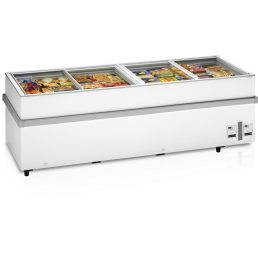   Tefcold SSF250 Üveg tolótetős fagyasztóláda, sík üvegtetővel, 1032/805 literes