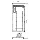 Hűtőszekrény üvegajtóval, alsó aggregátoros, statikus hűtéssel, 572L – COLD SW-600DP