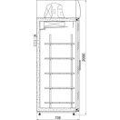 Hűtőszekrény üvegajtóval, alsó aggregátoros, statikus hűtéssel, 667L – COLD SW-700DP