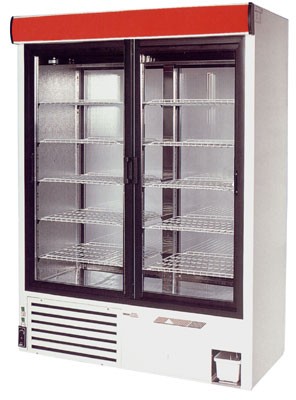 Hűtőszekrény nyíló üvegajtóval, elől-hátul üvegezett, alsó aggregátoros, ventilációs hűtéssel, 820L – COLD SW-1200-II-DP-v