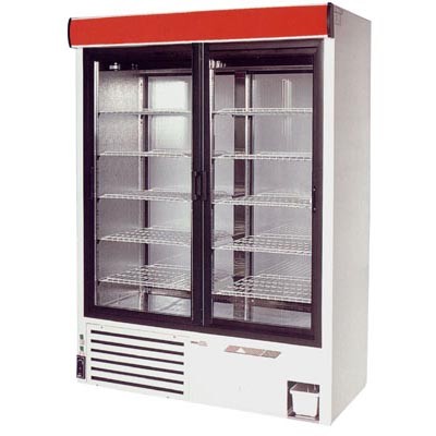 Hűtőszekrény nyíló üvegajtóval, elől-hátul üvegezett, alsó aggregátoros, ventilációs hűtéssel, 966L – COLD SW-1400-II-DP-v