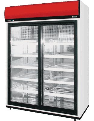 Hűtőszekrény toló üvegajtóval, felső aggregátoros, statikus hűtéssel, 1032L – COLD SW-1200DR A/G
