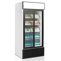   Tefcold FSC891S Üvegajtós hűtővitrin, kétajtós, 707/462 literes, tolóajtós