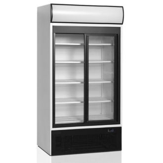   Tefcold FSC1000S Üvegajtós hűtővitrin, kétajtós, 771/524 literes, tolóajtós