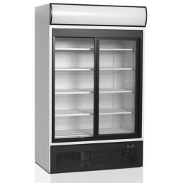   Tefcold FSC1200S Üvegajtós hűtővitrin, kétajtós, 967/645 literes, tolóajtós