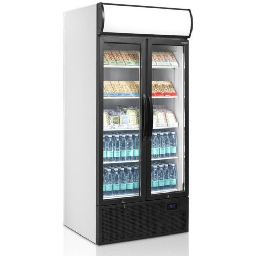 Tefcold FSC890H Üvegajtós hűtővitrin, kétajtós, 707/462 literes, nyílóajtós