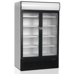   Tefcold FSC1200H Üvegajtós hűtővitrin, kétajtós, 1082/645 literes, nyílóajtós