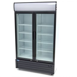  Maxima 09404025 Üvegajtós hűtőszekrény, kétajtós, 643 literes, nyílóajtós