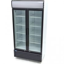   Maxima 09404030 Üvegajtós hűtőszekrény, kétajtós, 800 literes, nyílóajtós