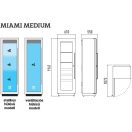 Borhűtőszekrény, fémszínű burkolattal, 66 vegyes elrendezésű palackhoz – ENOFRIGO MIAMI MEDIUM VT RF T + 3 DR
