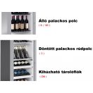 Borhűtőszekrény, fémszínű burkolattal, 96 vegyes elrendezésű palackhoz – ENOFRIGO MIAMI VT RF T + 3 DR