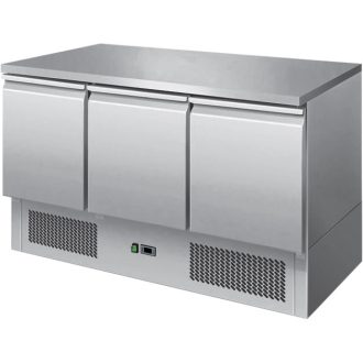   Hűtött munkaasztal, 3 ajtós, 380/254 literes – gastroCOOL ESL3851