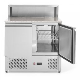   HENDI 232859 Pizzaelőkészítő hűtött munkaasztal, kétajtós, 300 literes, beépített feltéthűtővel (5xGN1/6)