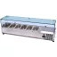 Feltéthűtő vitrin, inox kivitel, 8xGN1/4 edényzet hellyel – gastroCOOL ESL3887